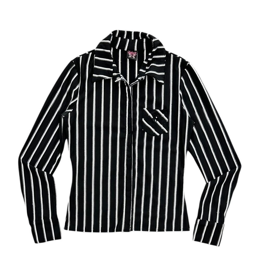 Y2k Lucky 13 Apparel Whimsygoth Button Down Blouse